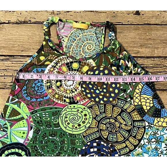 Contro Corrente Women’s OS Colorful Multi Pattern Stretch Sleeveless Dress NWOT - Picture 3 of 8